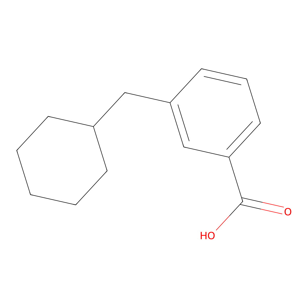 3-(Cyclohexylmethyl)benzoic acid molecular structure, CAS 158860-96-9