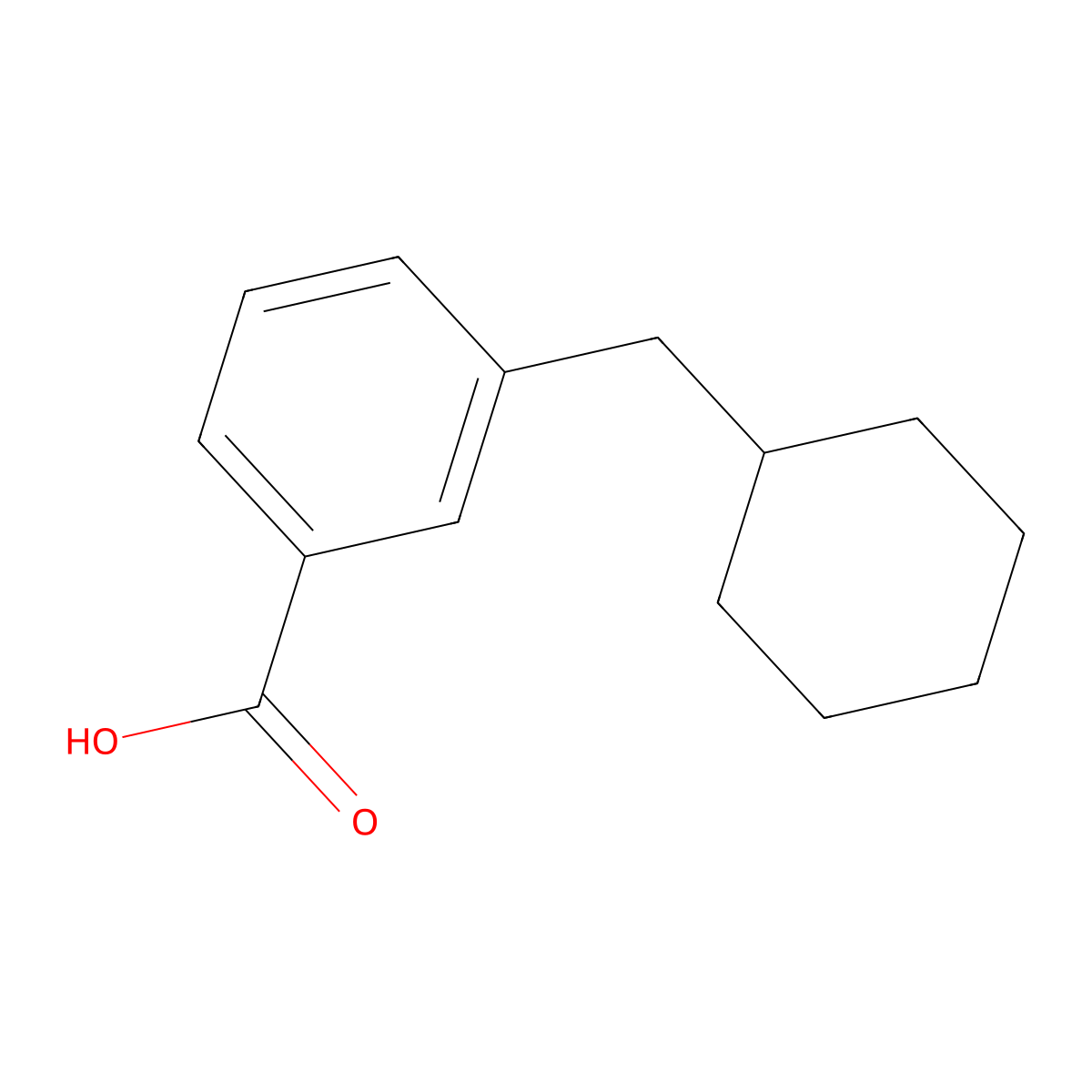 3-(Cyclohexylmethyl)benzoic acid molecular structure, CAS 158860-96-9
