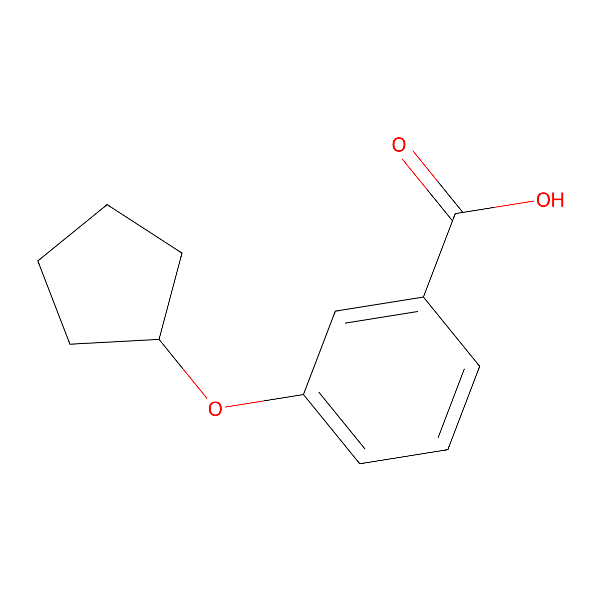 3-(Cyclopentyloxy)benzoic acid molecular structure, CAS 158860-99-2