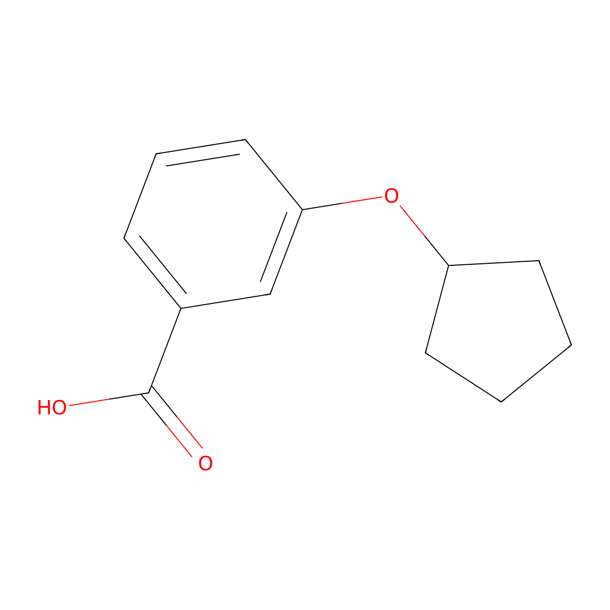 3-(Cyclopentyloxy)benzoic acid molecular structure, CAS 158860-99-2