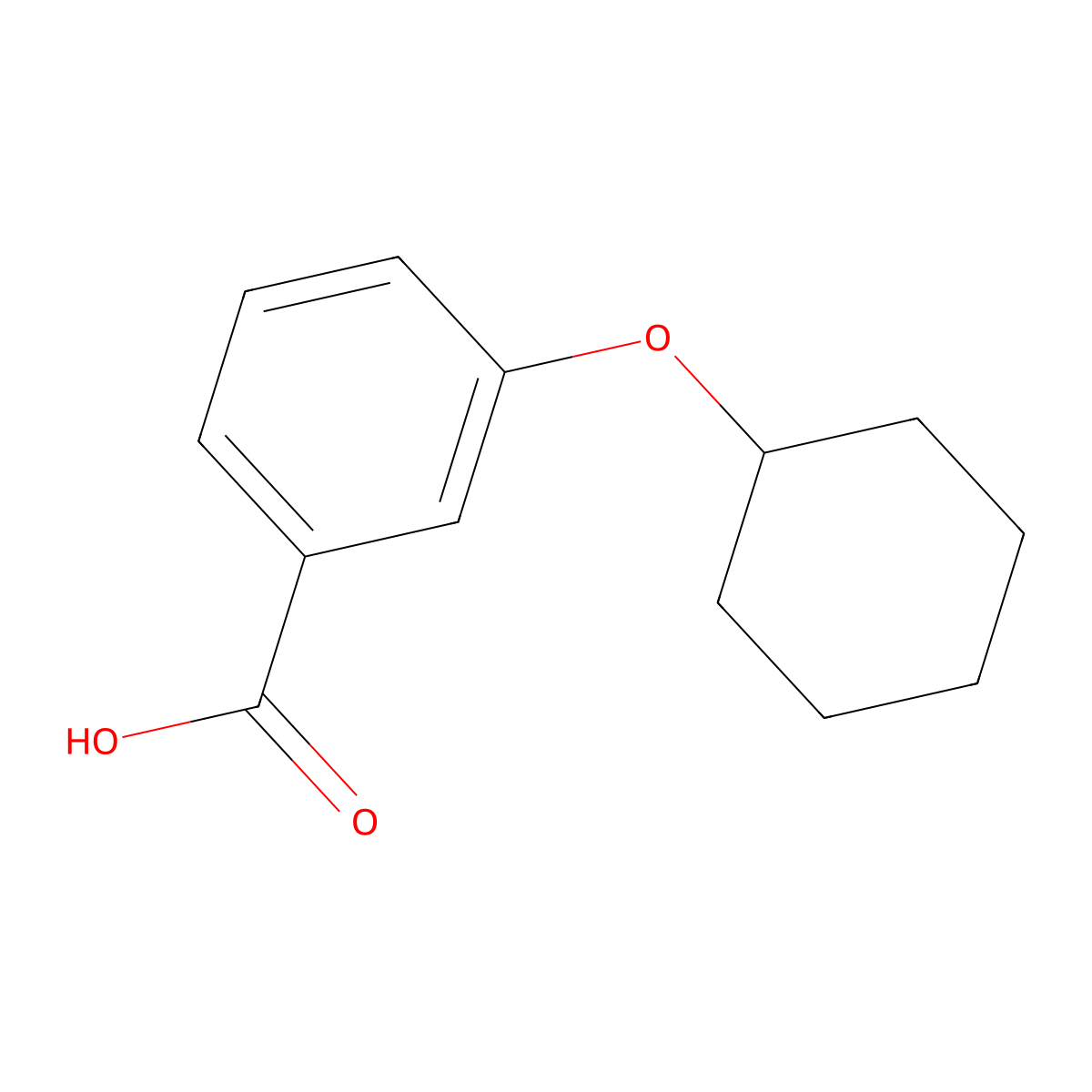 3-(Cyclohexyloxy)benzoic acid molecular structure, CAS 158861-00-8