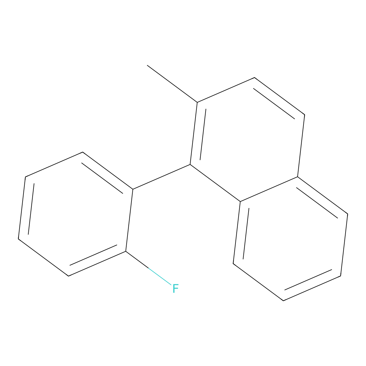 1-(2-Fluorophenyl)-2-methylnaphthalene molecular structure, CAS 1588617-30-4