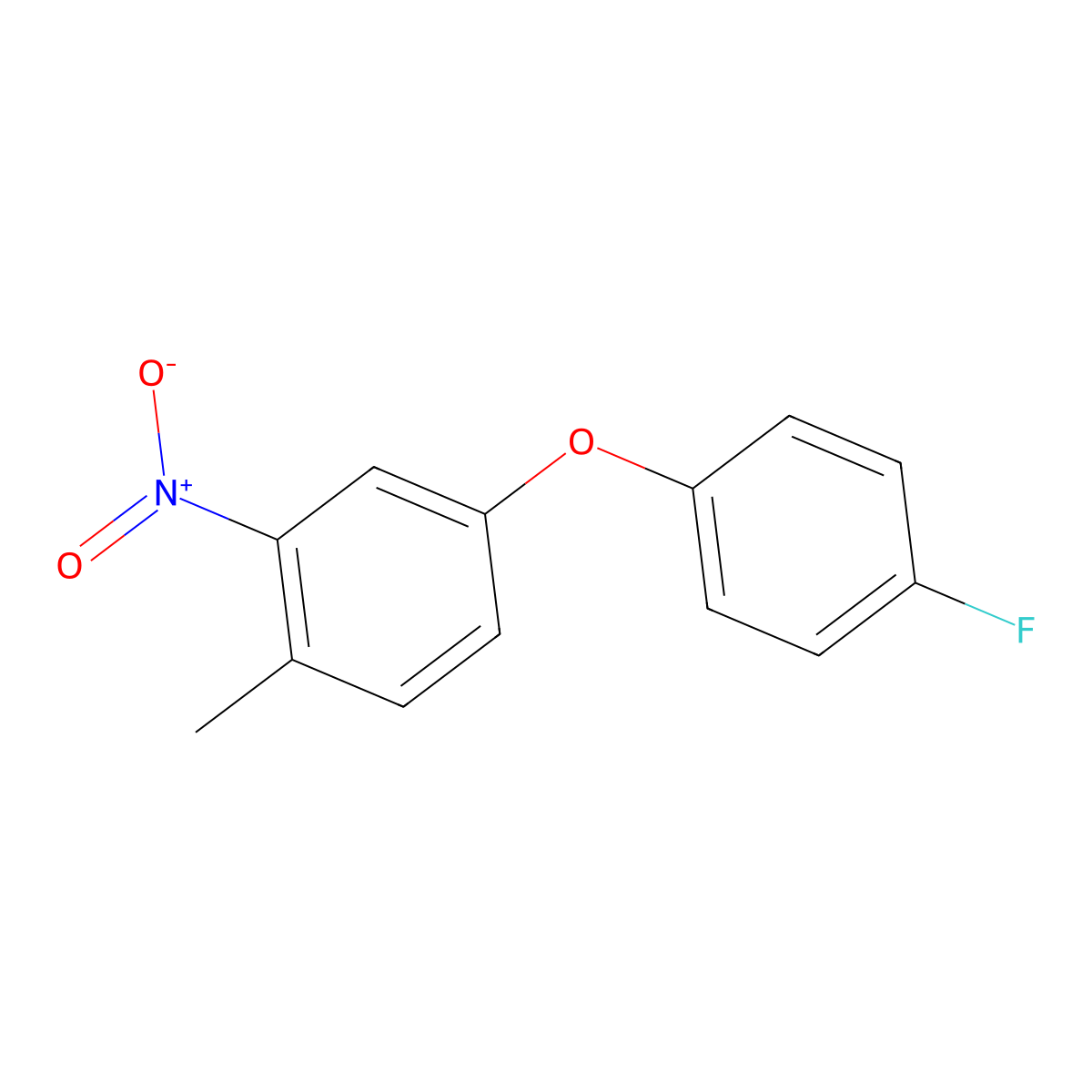 4-(4-Fluorophenoxy)-1-methyl-2-nitrobenzene molecular structure, CAS 158863-10-6