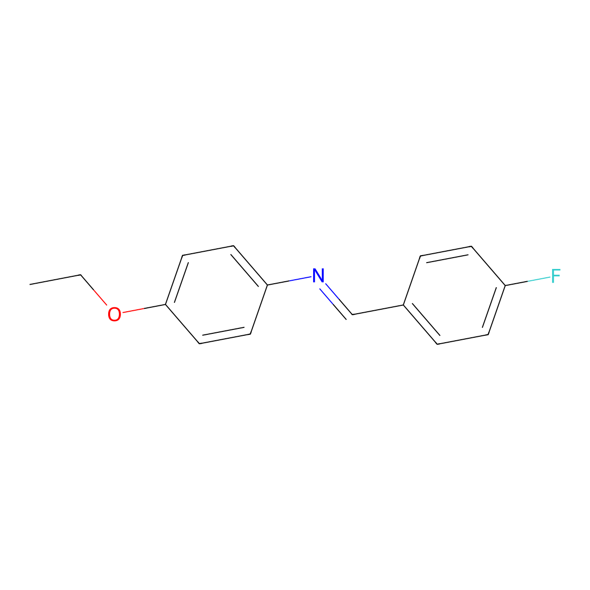 (4-Ethoxyphenyl)(4-fluorobenzylidene)amine molecular structure, CAS 158874-57-8