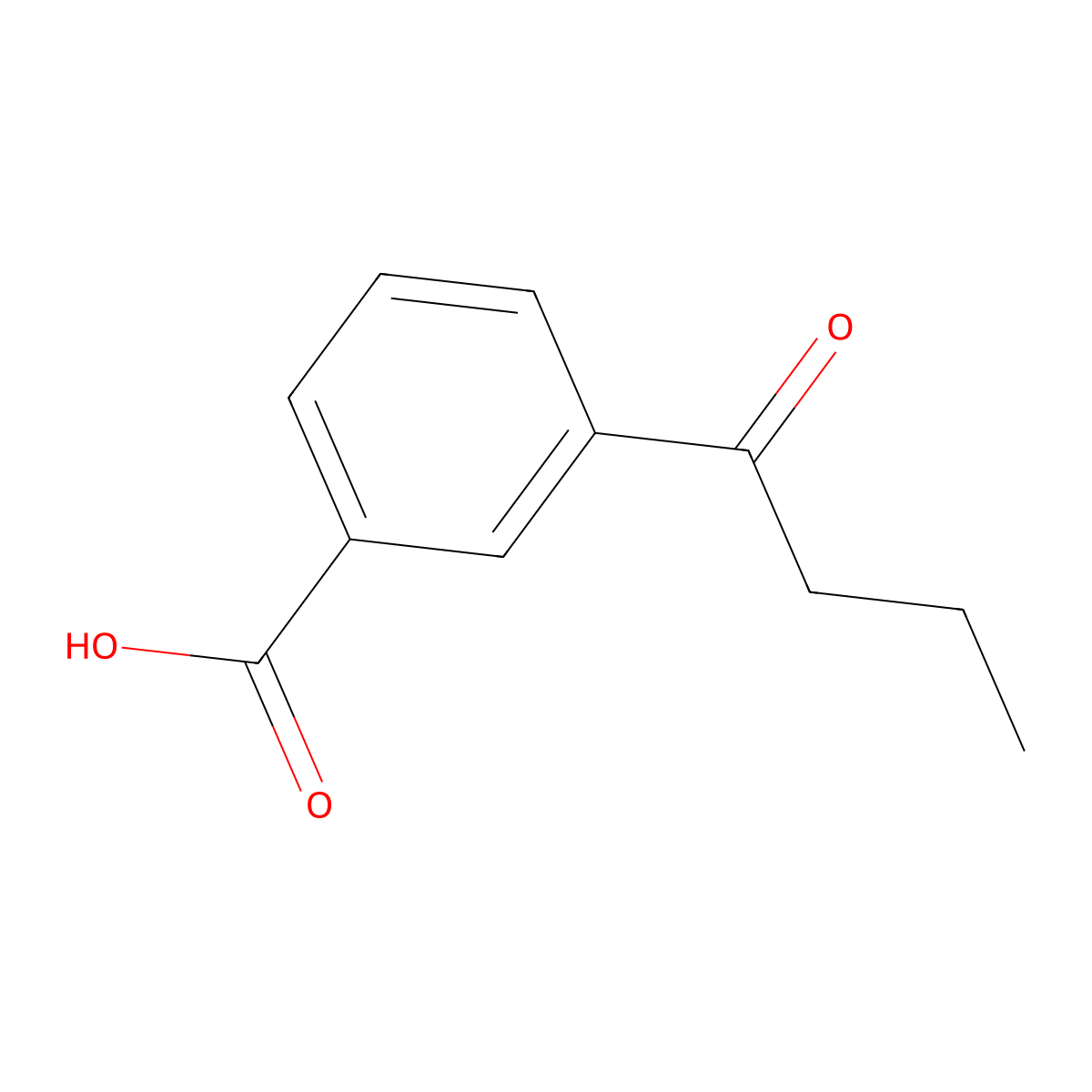 3-(1-Oxobutyl)benzoic acid molecular structure, CAS 158876-84-7
