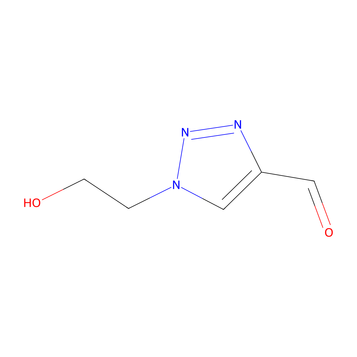 1-(2-hydroxyethyl)-1H-1,2,3-triazole-4-carbaldehyde molecular structure, CAS 158877-12-4