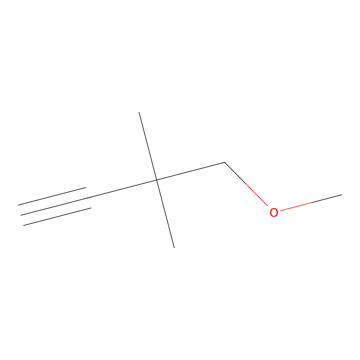 4-Methoxy-3,3-dimethylbut-1-yne molecular structure, CAS 158878-90-1