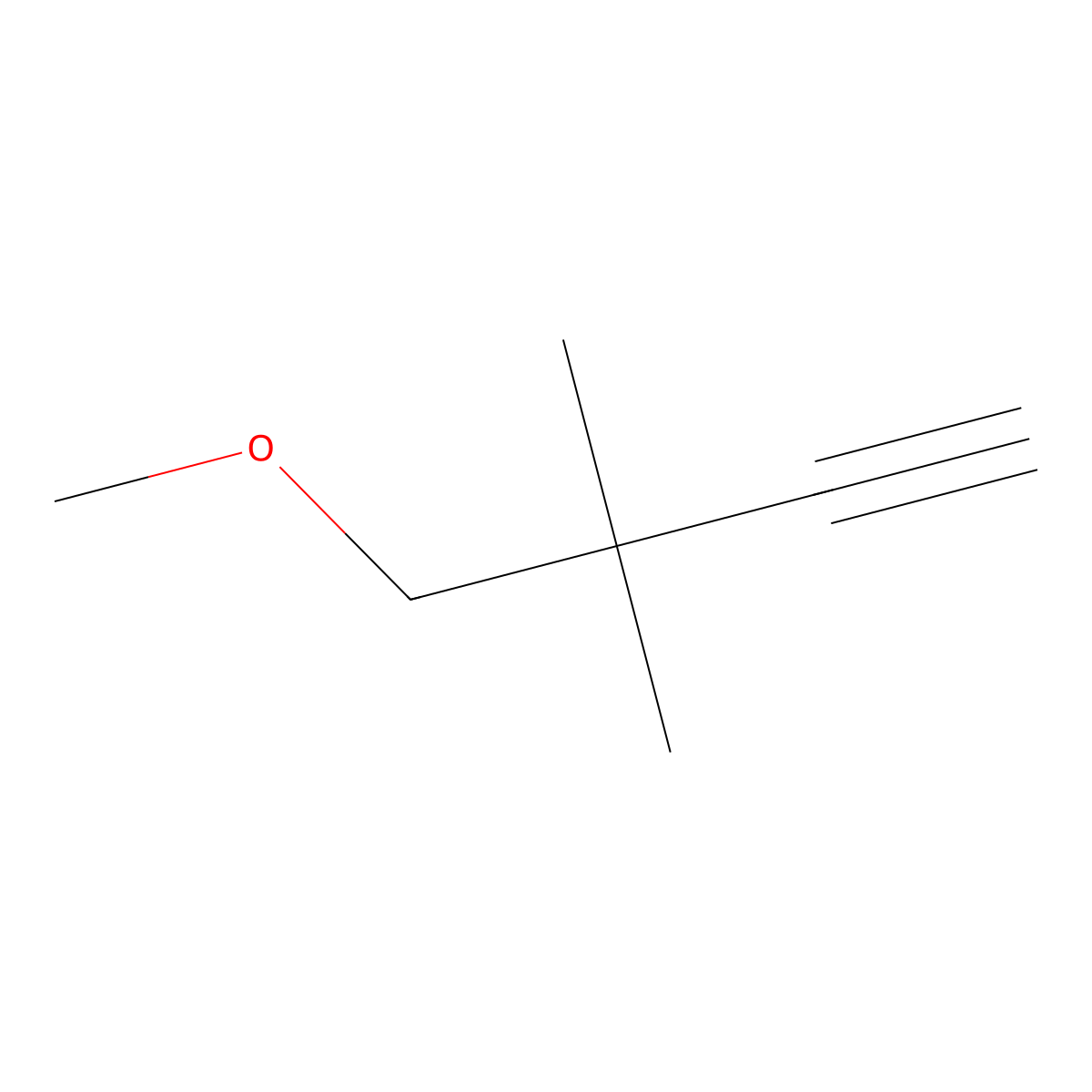 4-Methoxy-3,3-dimethylbut-1-yne molecular structure, CAS 158878-90-1