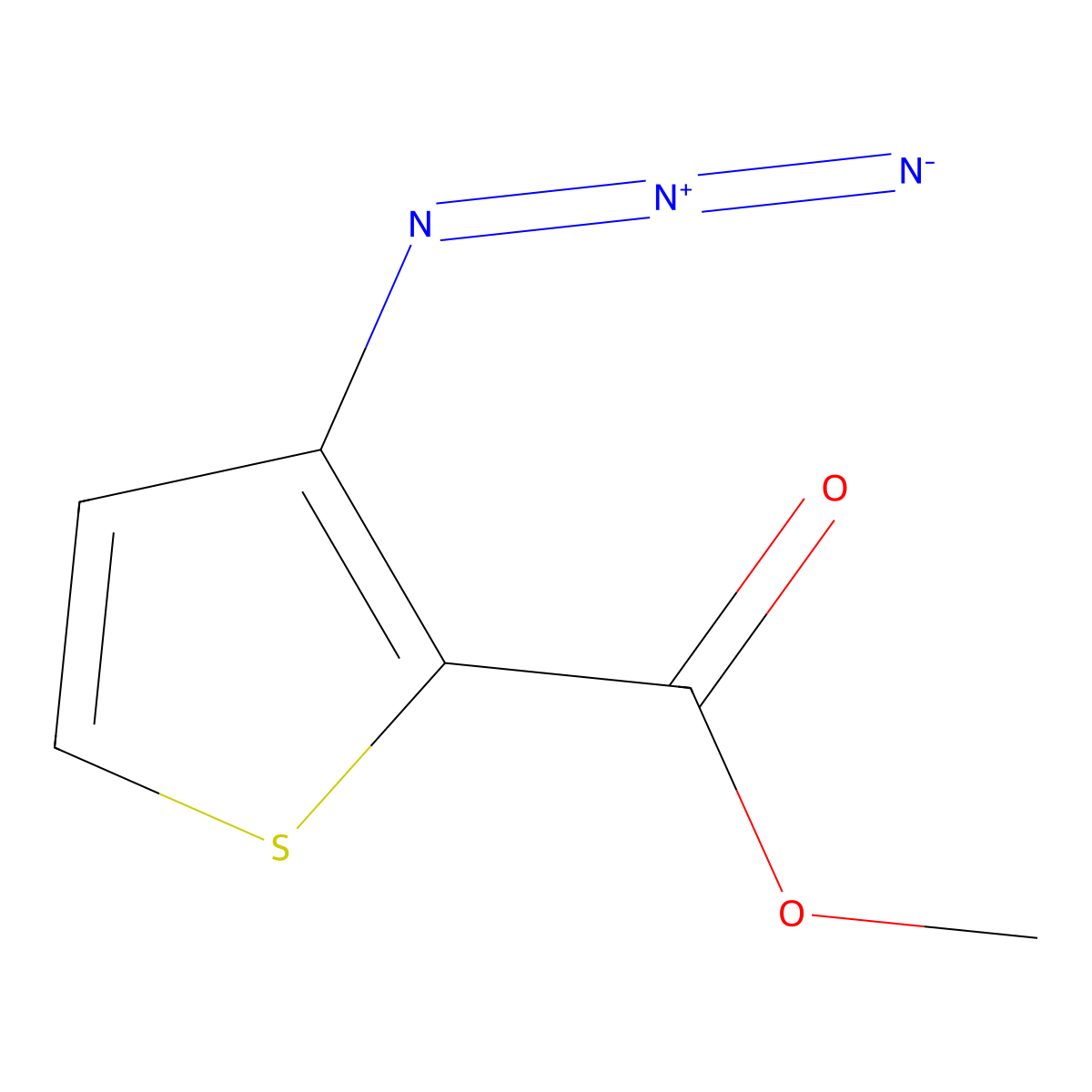 Methyl 3-azidothiophene-2-carboxylate molecular structure, CAS 158878-93-4