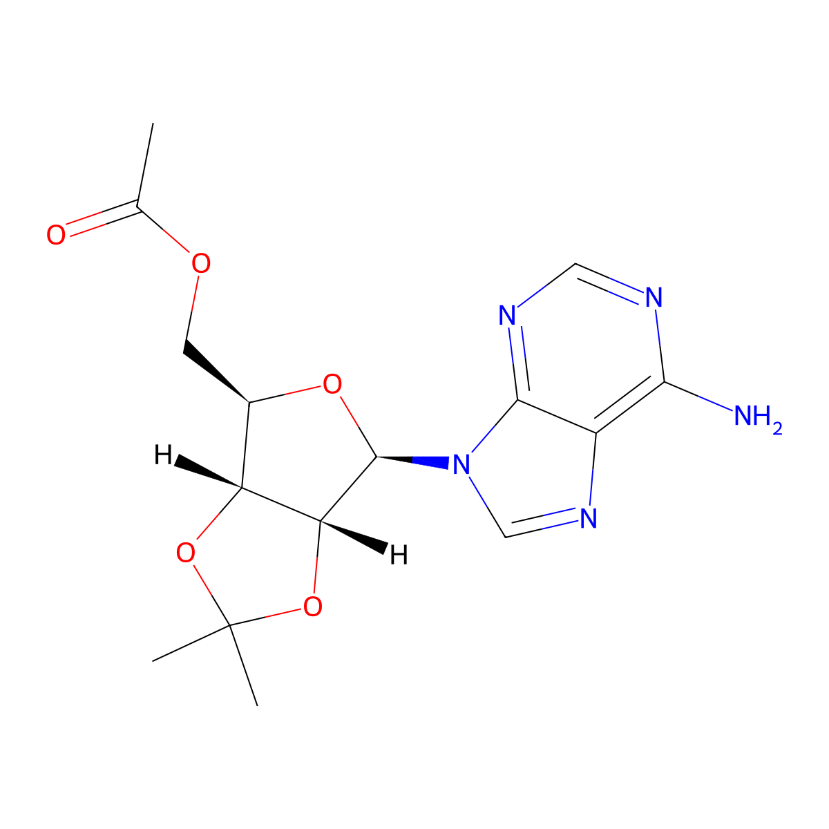 5'-o-Acetyl-2',3'-o-isopropylideneadenosine molecular structure, CAS 15888-38-7
