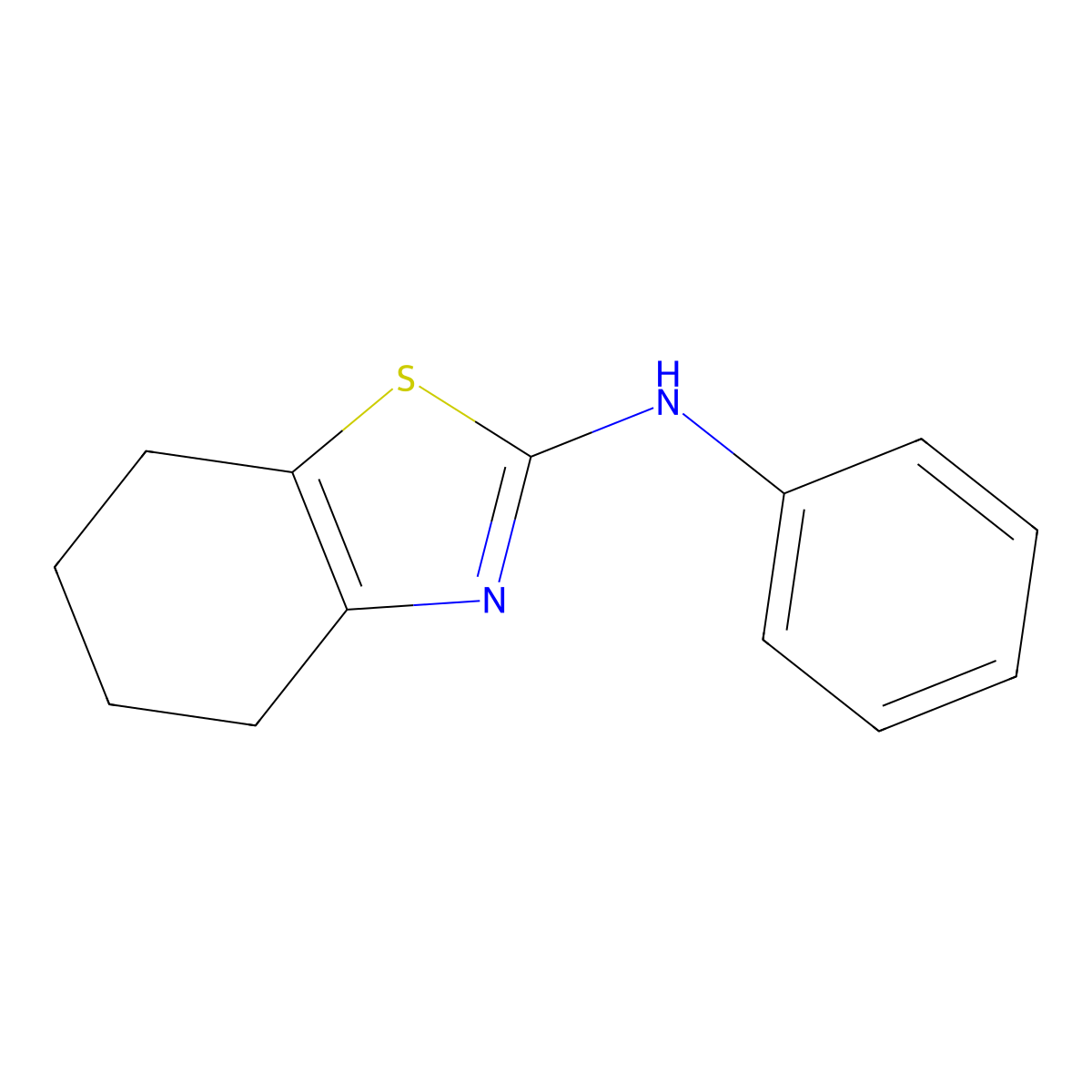 N-phenyl-4,5,6,7-tetrahydro-1,3-benzothiazol-2-amine molecular structure, CAS 15888-80-9