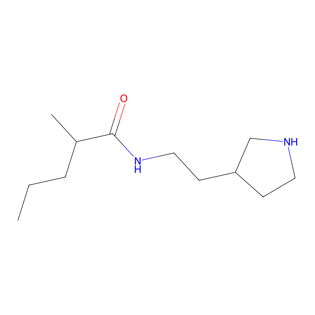 2-Methyl-N-[2-(pyrrolidin-3-YL)ethyl]pentanamide molecular structure, CAS 1588812-85-4