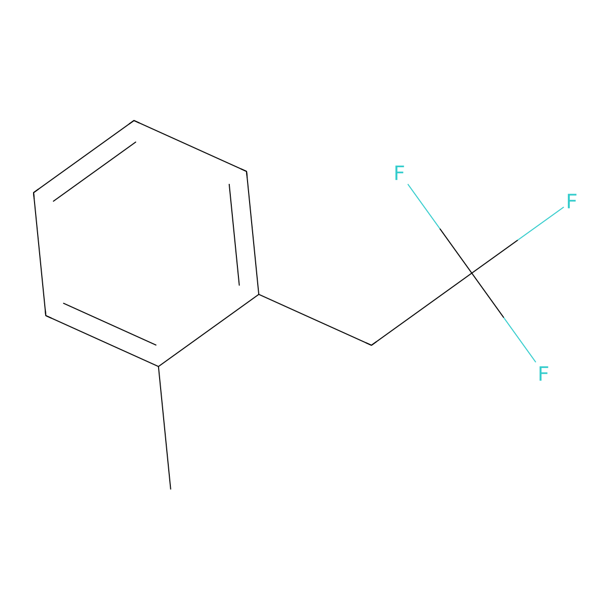 1-Methyl-2-(2,2,2-trifluoroethyl)benzene molecular structure, CAS 158884-40-3