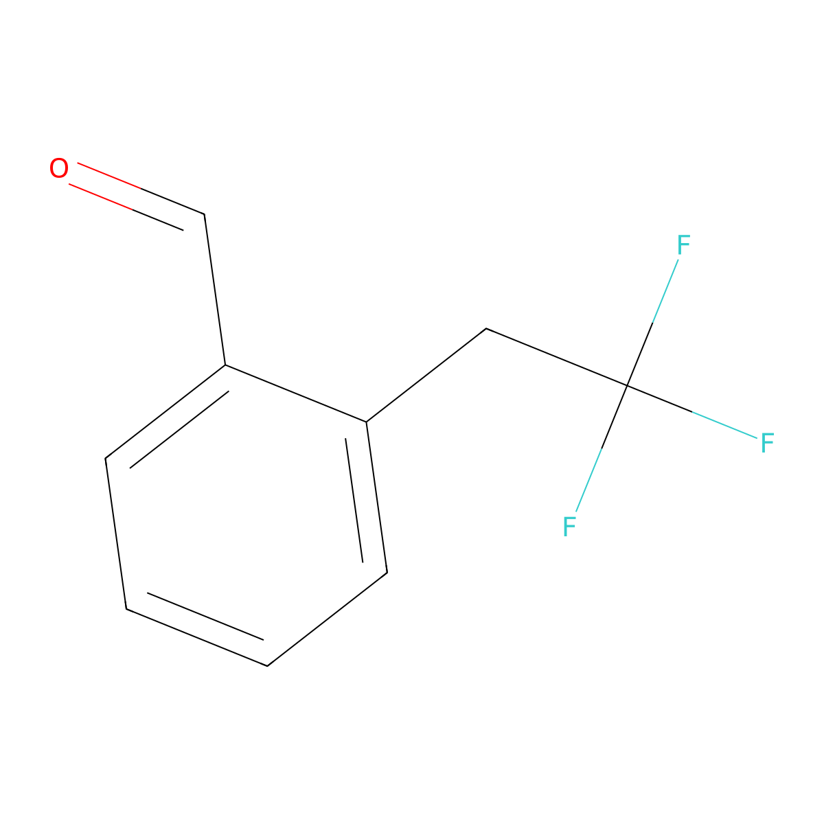 2-(2,2,2-Trifluoroethyl)benzaldehyde molecular structure, CAS 158884-42-5