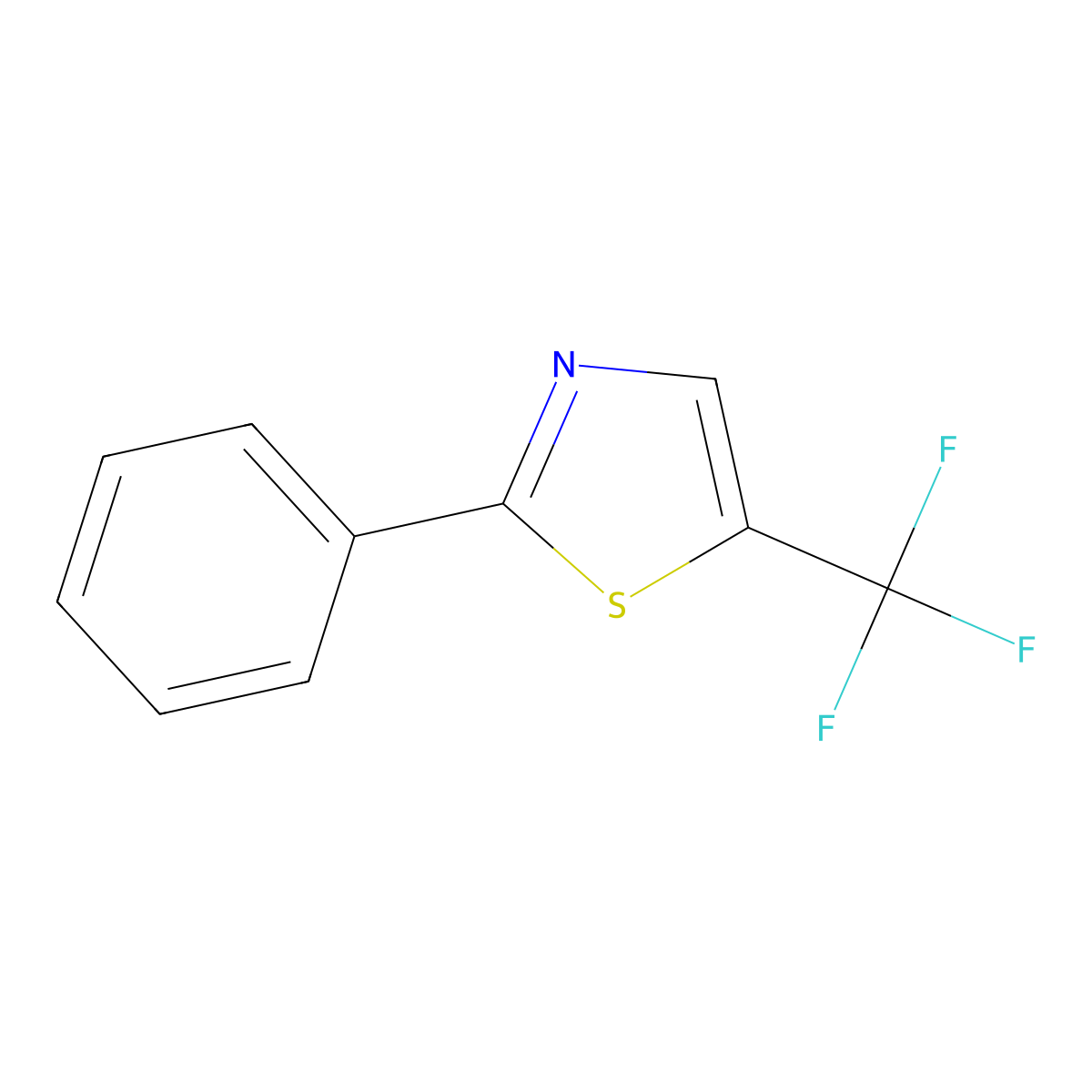 2-Phenyl-5-trifluoromethylthiazole molecular structure, CAS 1588850-53-6