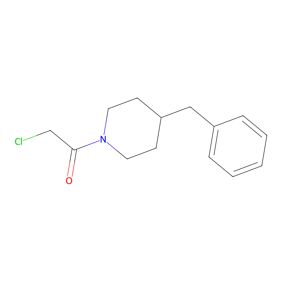 1-(4-Benzylpiperidin-1-yl)-2-chloroethan-1-one molecular structure, CAS 158890-32-5