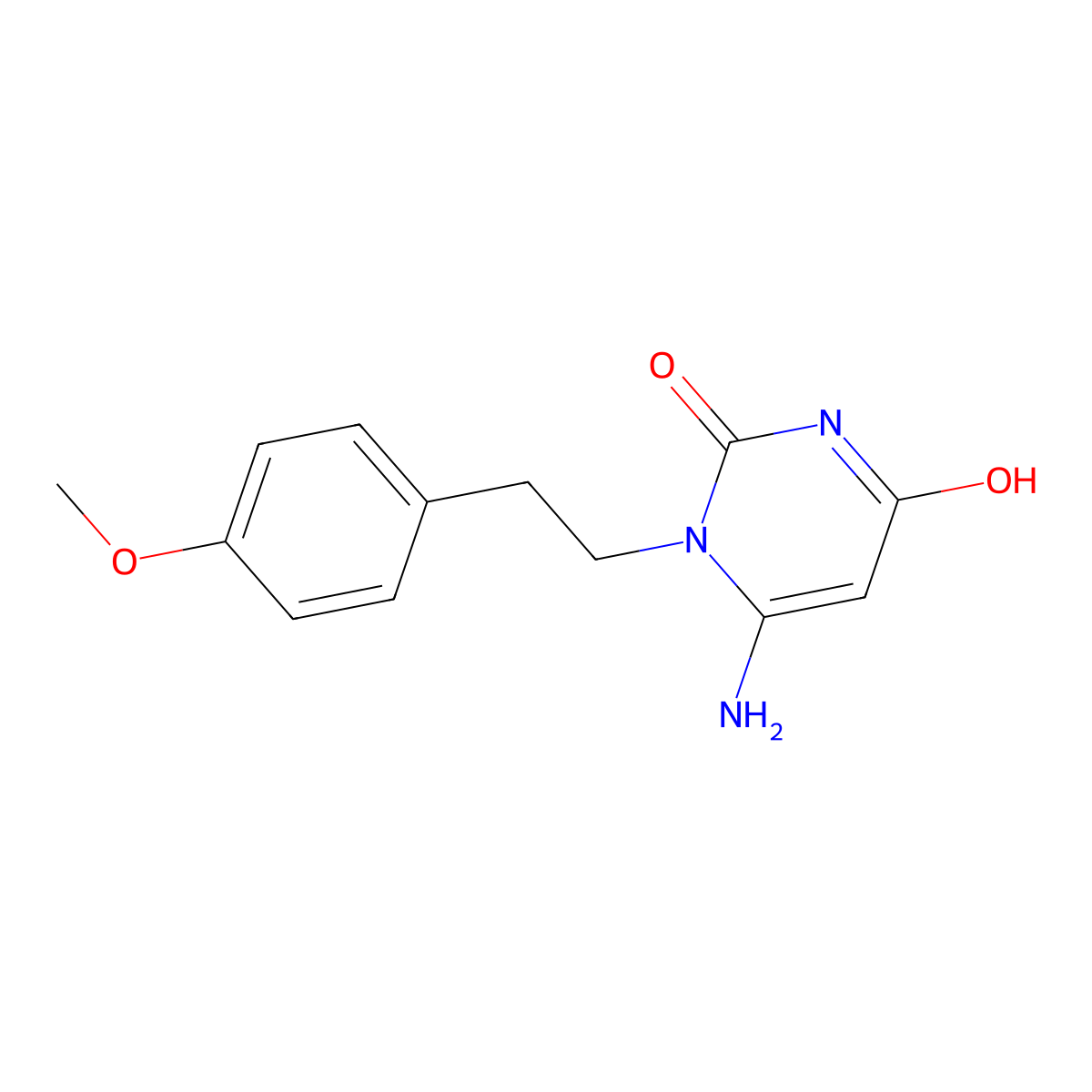 6-amino-1-(4-methoxyphenethyl)pyrimidine-2,4(1H,3H)-dione molecular structure, CAS 158893-37-9