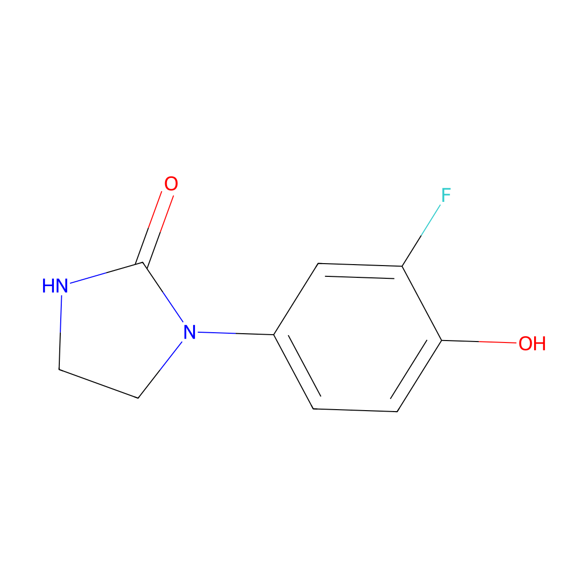 1-(3-Fluoro-4-hydroxyphenyl)imidazolidin-2-one molecular structure, CAS 1588944-83-5