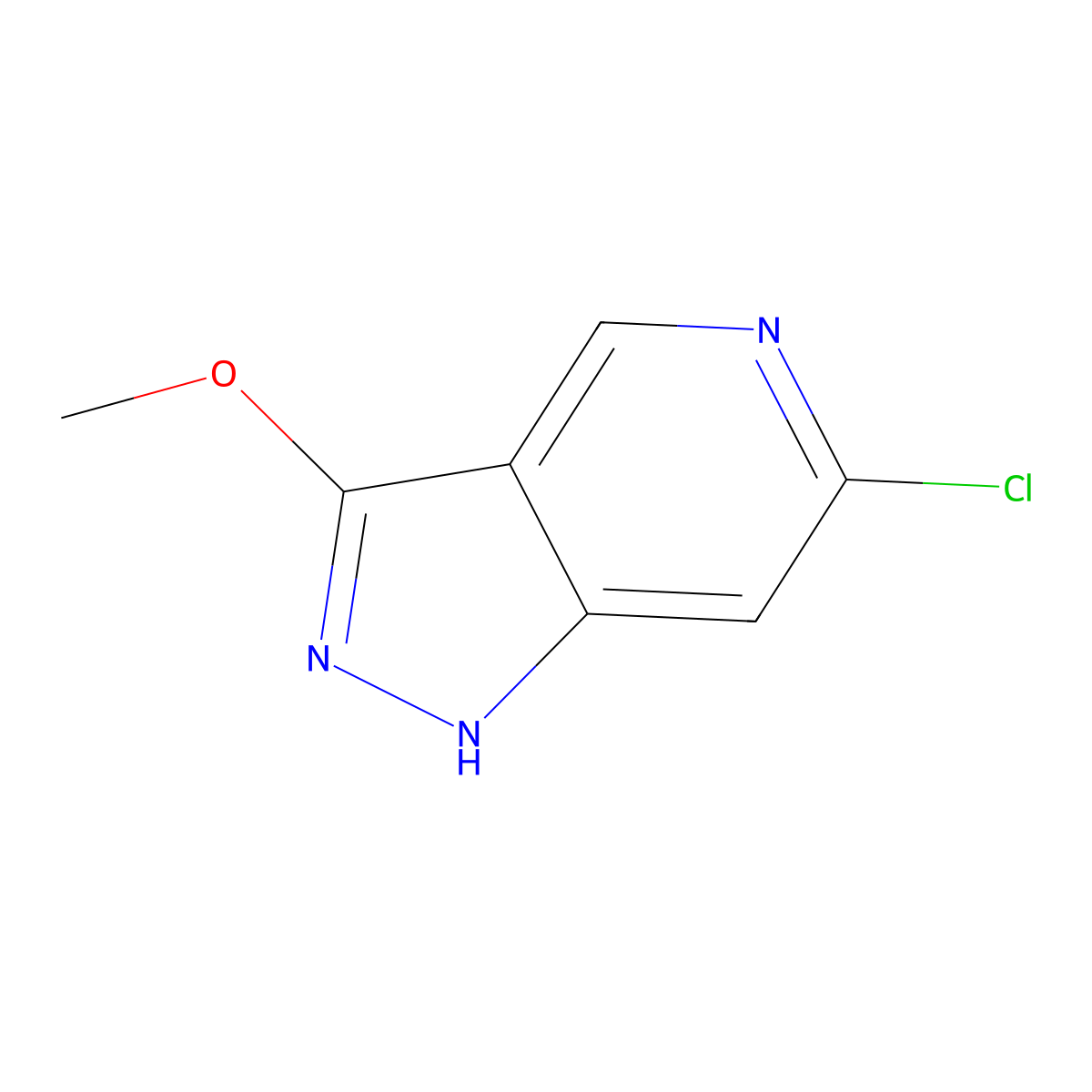 6-Chloro-3-methoxy-1H-pyrazolo[4,3-c]pyridine molecular structure, CAS 1588976-99-1