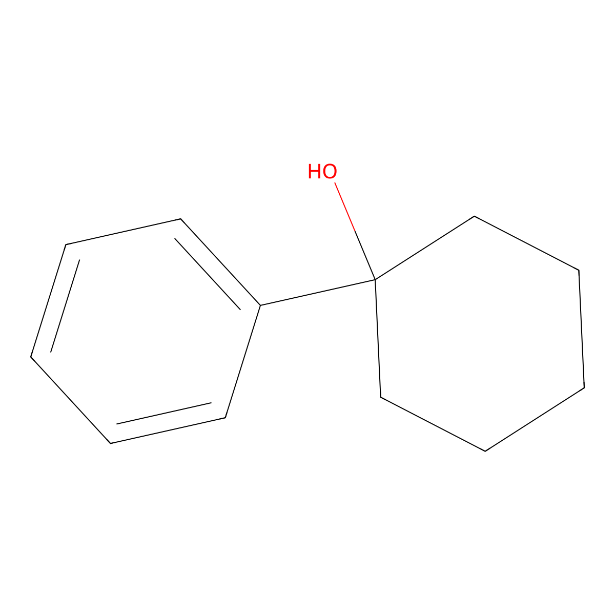 1-Phenylcyclohexanol molecular structure, CAS 1589-60-2