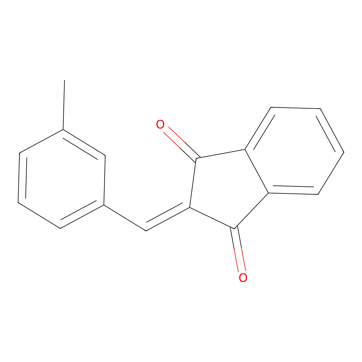 2-(3-methylbenzylidene)-1H-indene-1,3(2H)-dione molecular structure, CAS 15890-19-4