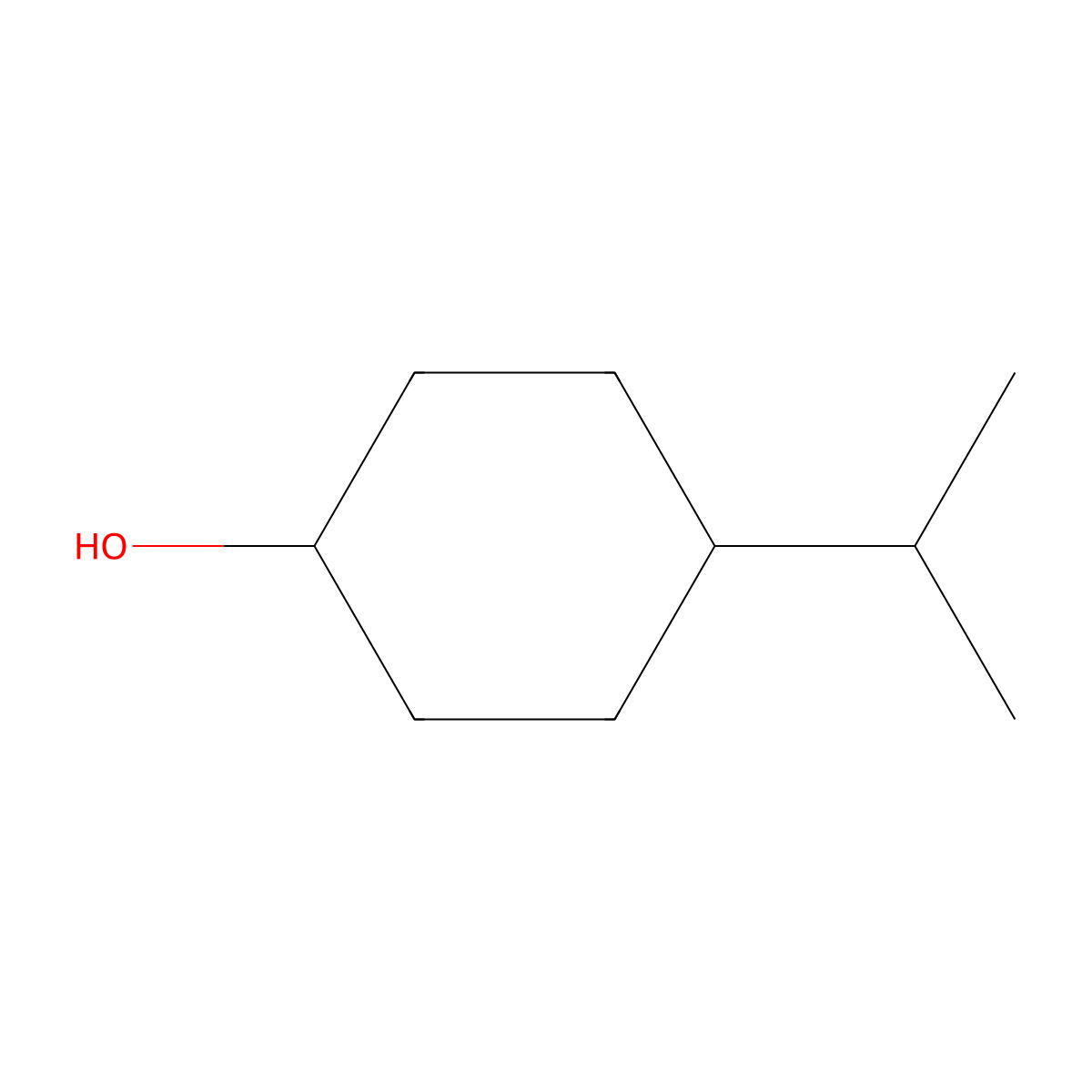 4-Isopropylcyclohexanol molecular structure, CAS 15890-36-5