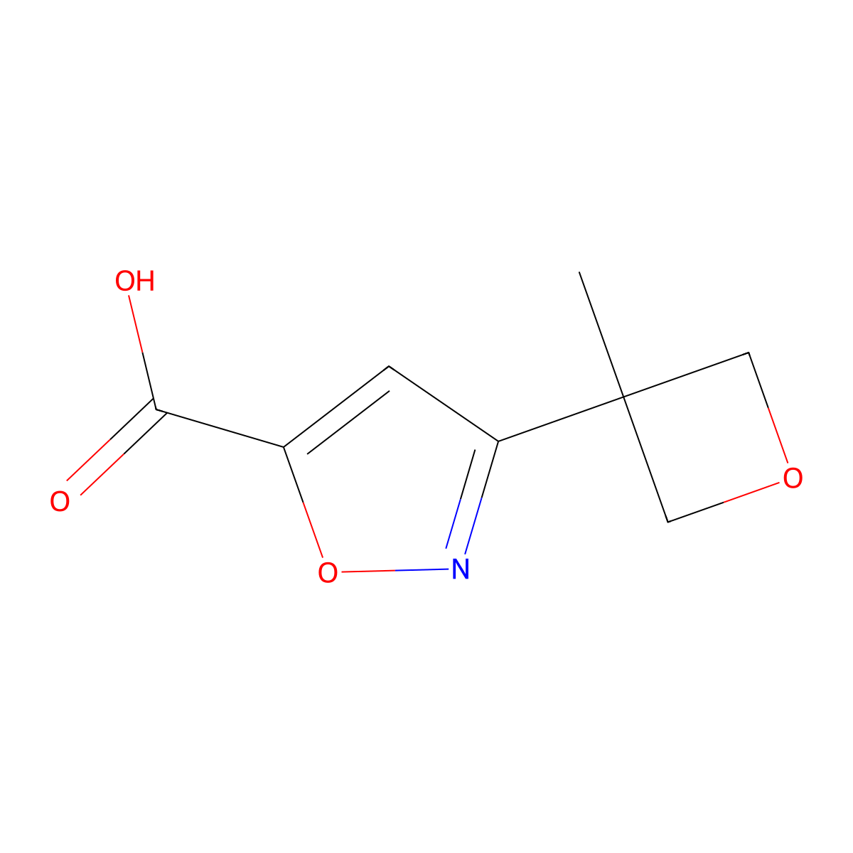 3-(3-Methyloxetan-3-yl)-1,2-oxazole-5-carboxylic acid molecular structure, CAS 1589005-43-5