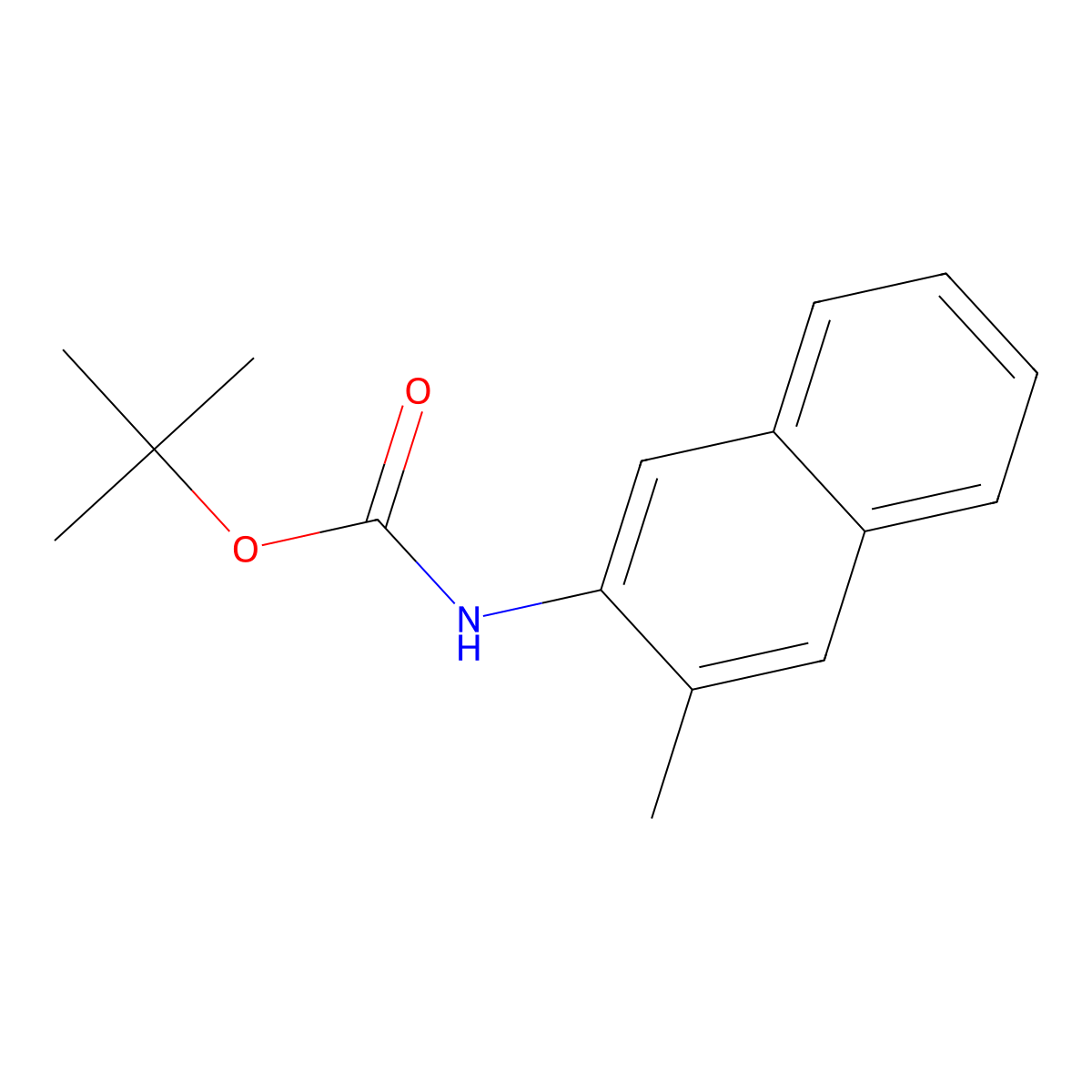 Tert-butyl N-(3-methylnaphthalen-2-yl)carbamate molecular structure, CAS 1589038-47-0