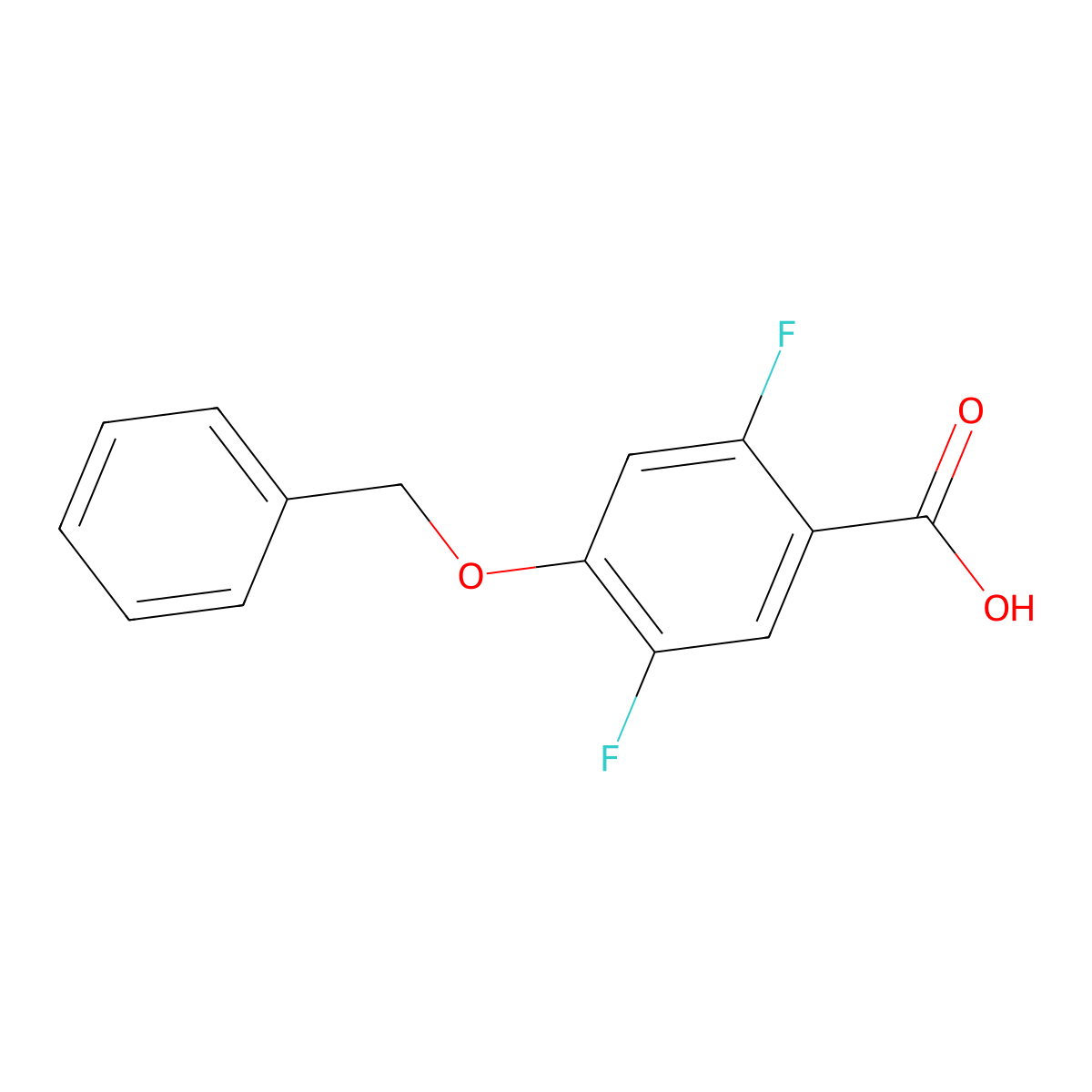 4-(Benzyloxy)-2,5-difluorobenzoic acid molecular structure, CAS 158905-26-1