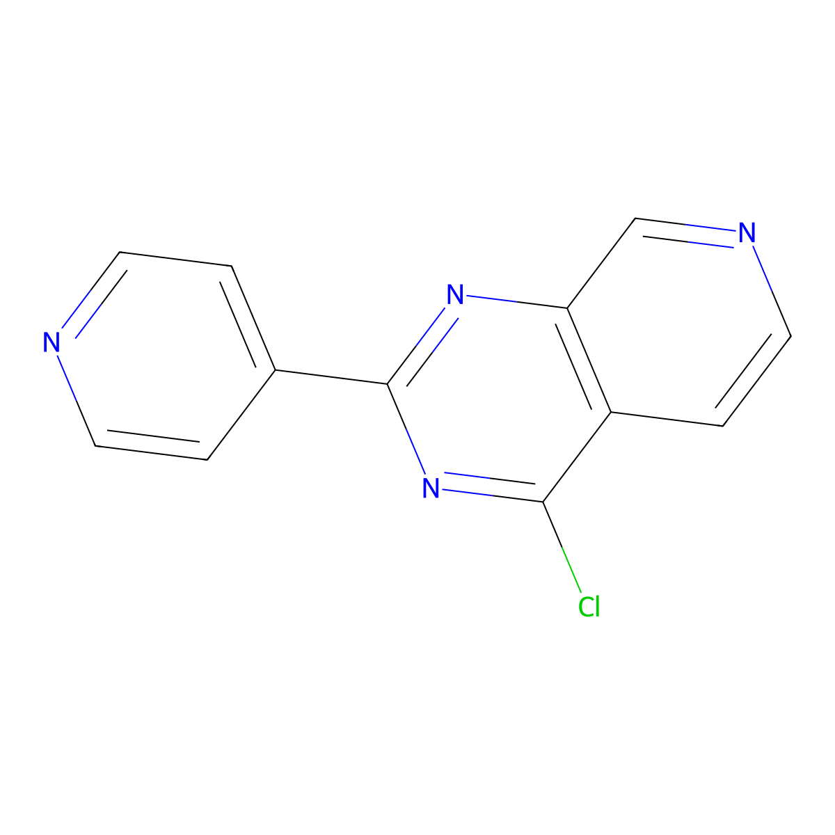 4-Chloro-2-(pyridin-4-YL)pyrido[3,4-D]pyrimidine molecular structure, CAS 1589081-42-4