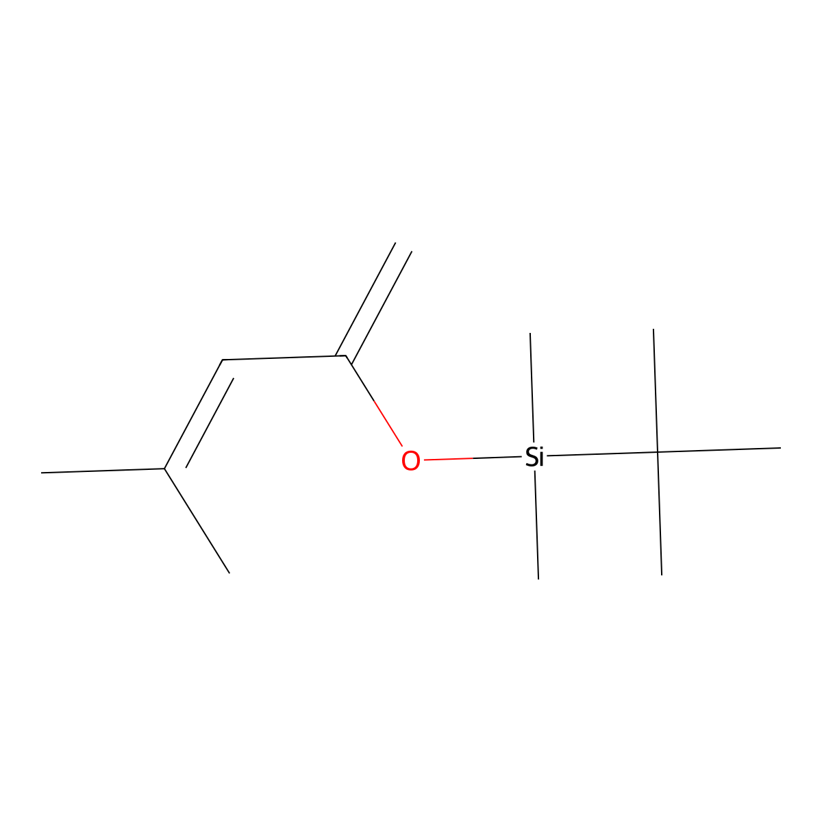 Tert-butyldimethyl(4-methylpenta-1,3-dien-2-yloxy)silane molecular structure, CAS 1589081-56-0
