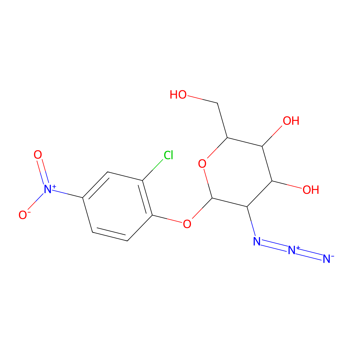 2-Chloro-4-nitrophenyl 2-azido-2-deoxy-b-D-galactopyranoside molecular structure, CAS 1589089-00-8