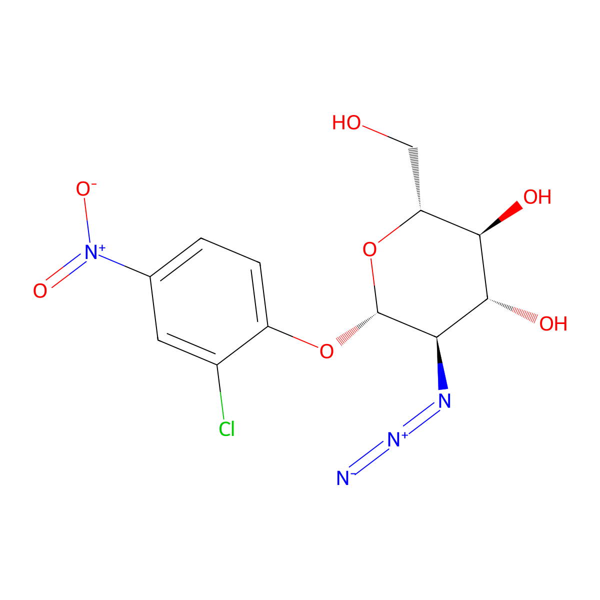 2-Chloro-4-nitrophenyl 2-azido-2-deoxy-b-D-galactopyranoside molecular structure, CAS 1589089-00-8