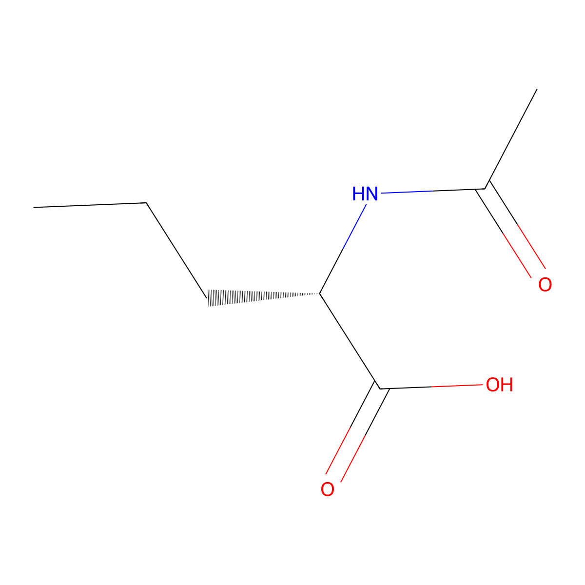 N-Acetyl-L-norvaline molecular structure, CAS 15891-50-6