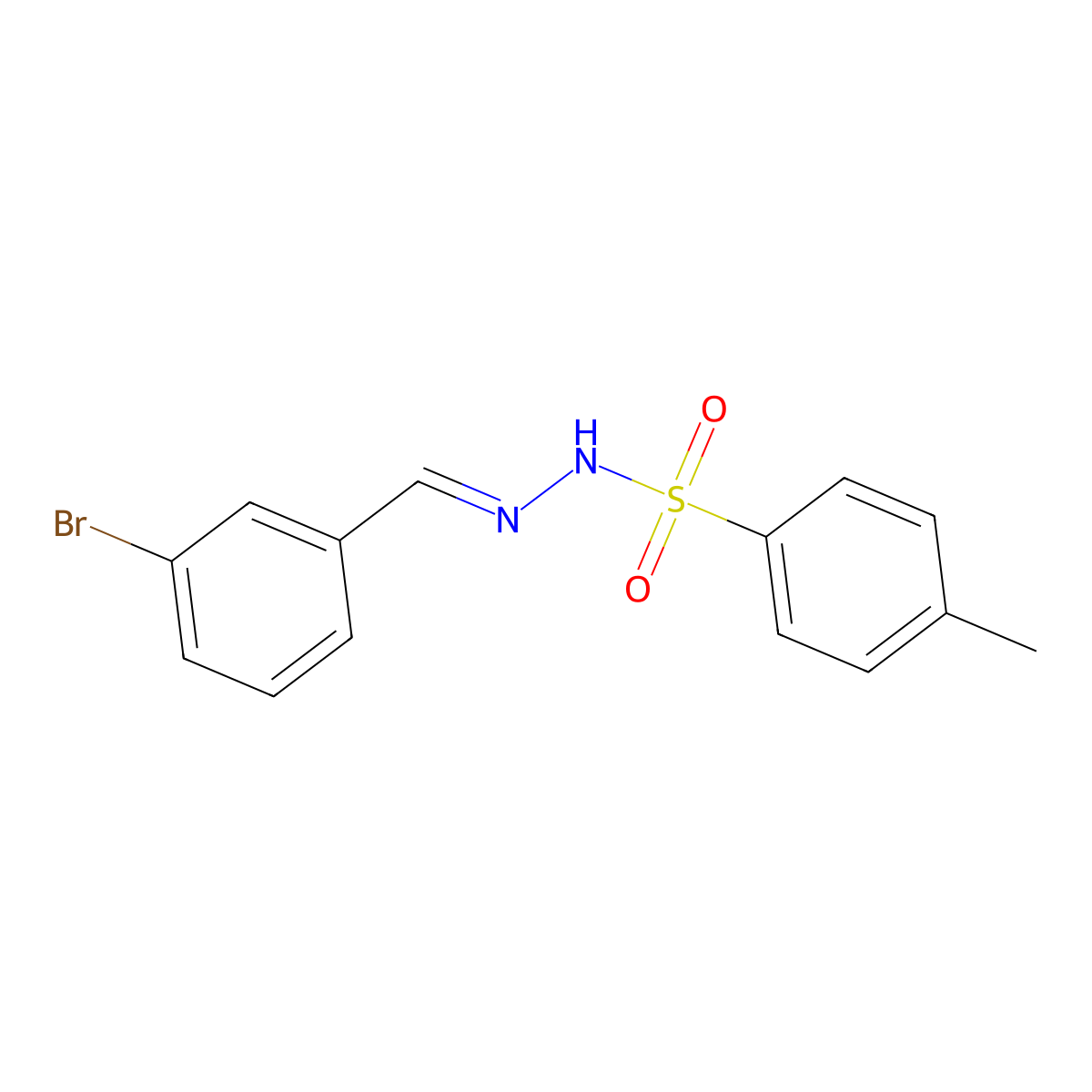 N'-(3-bromobenzylidene)-4-methylbenzenesulfonohydrazide molecular structure, CAS 158918-48-0