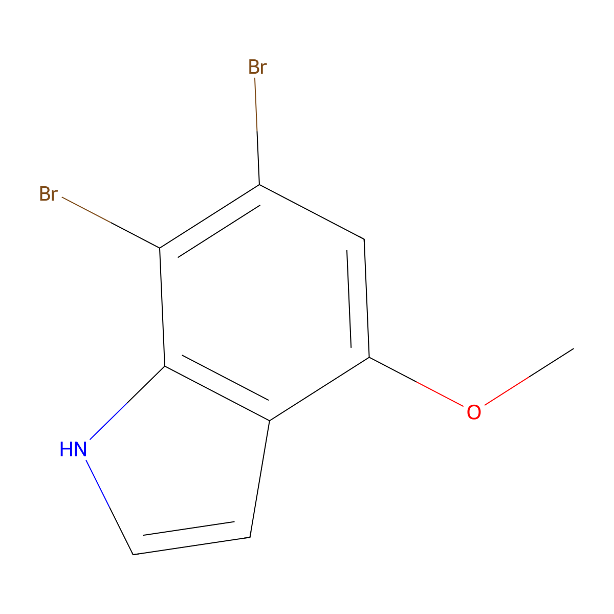 6,7-dibromo-4-methoxy-1H-indole molecular structure, CAS 158920-11-7