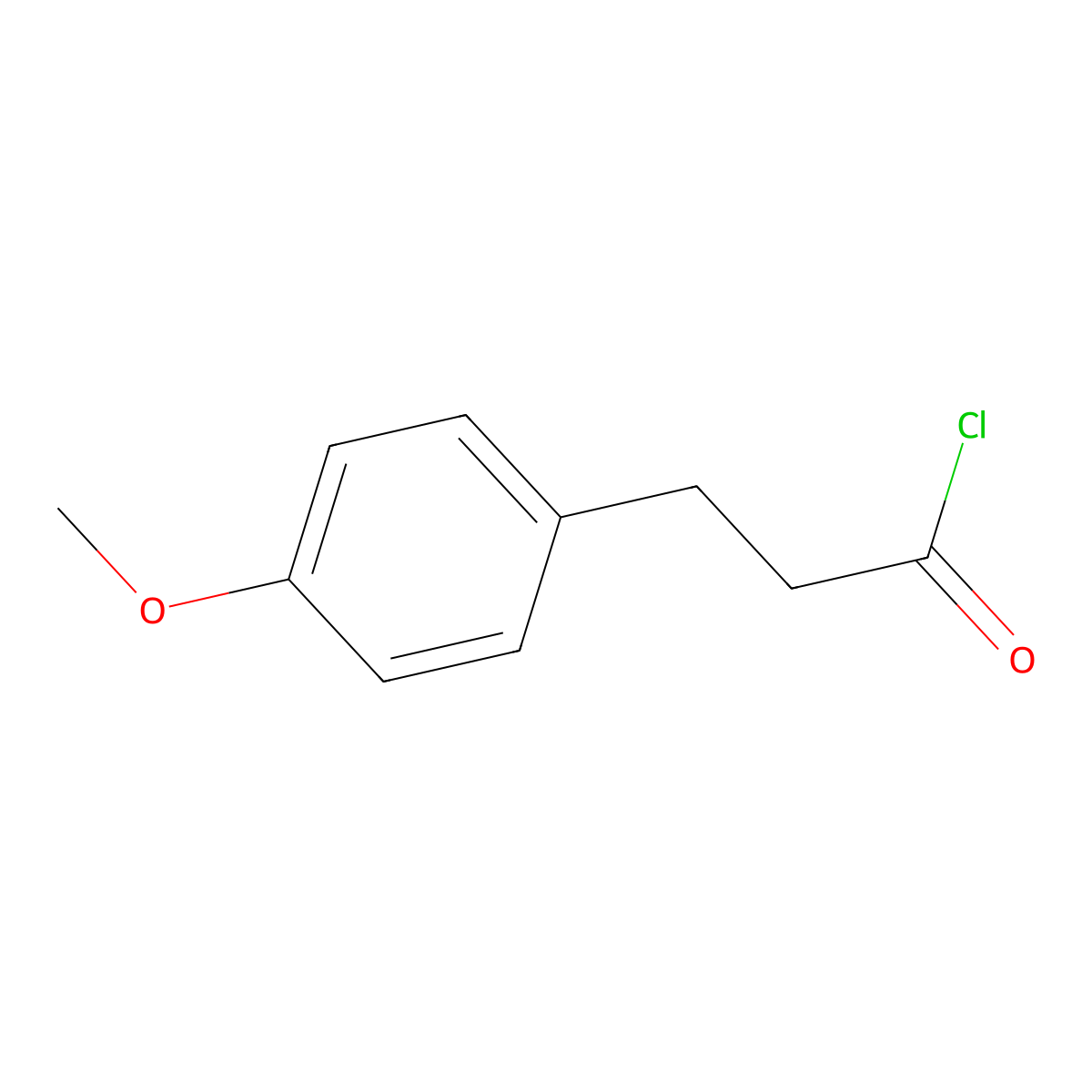 3-(4-Methoxyphenyl)propionyl chloride molecular structure, CAS 15893-42-2