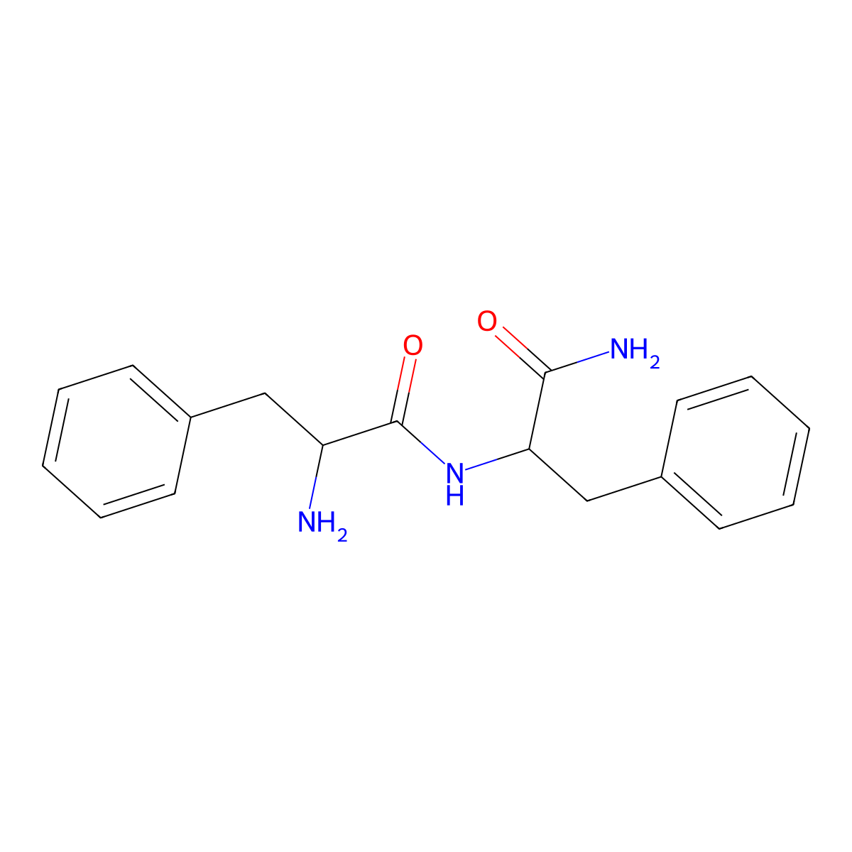 Phenylalanylphenylalanylamide molecular structure, CAS 15893-46-6