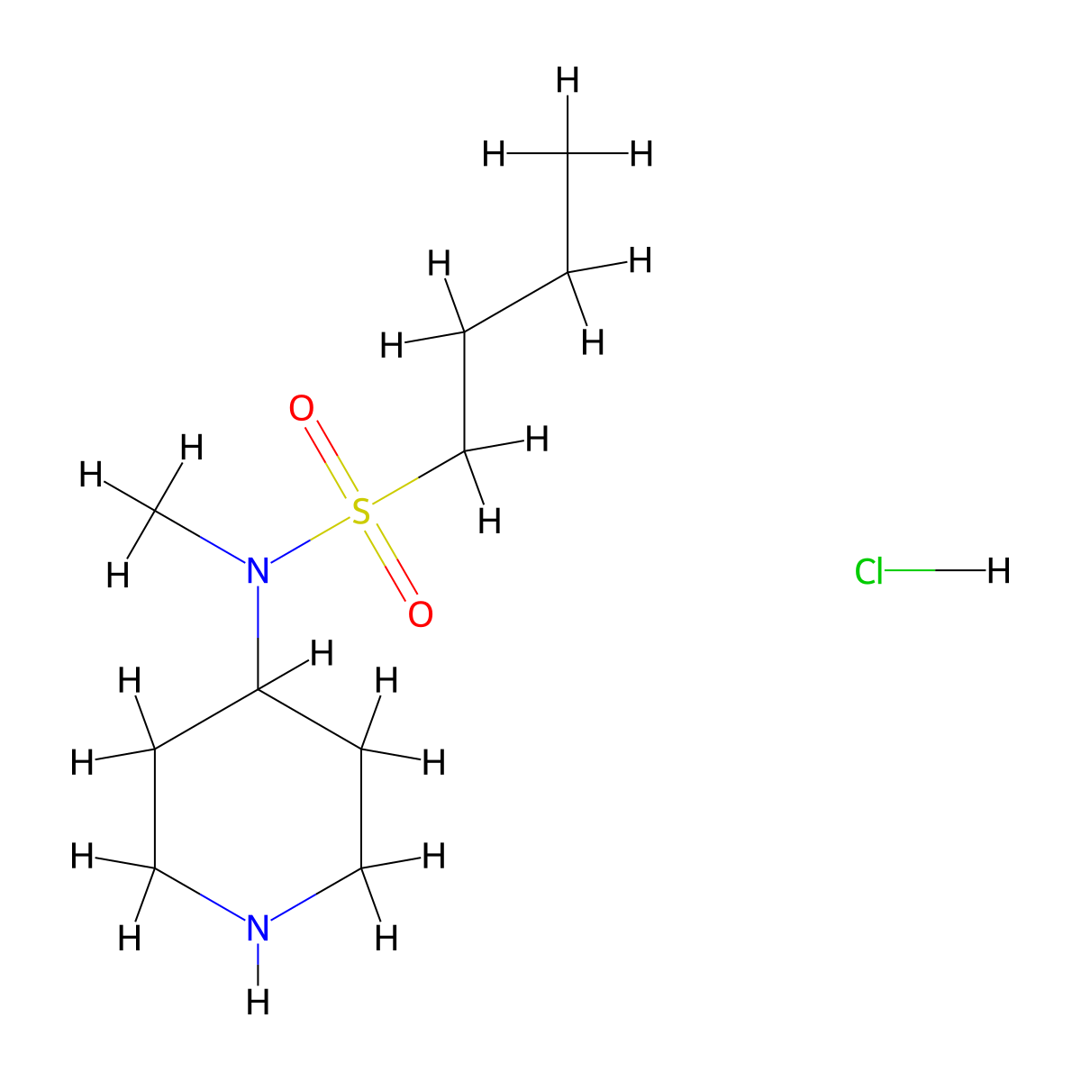 N-methyl-N-(piperidin-4-yl)butane-1-sulfonamide hydrochloride molecular structure, CAS 1589357-88-9