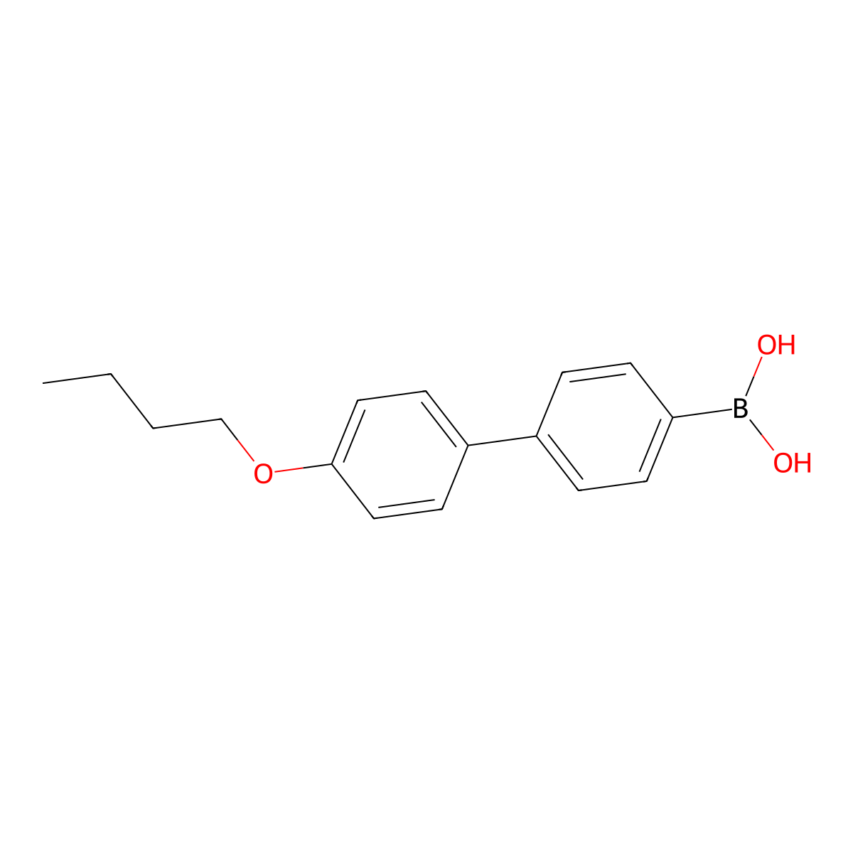 4-(4-Butoxyphenyl)phenylboronic acid molecular structure, CAS 158937-24-7