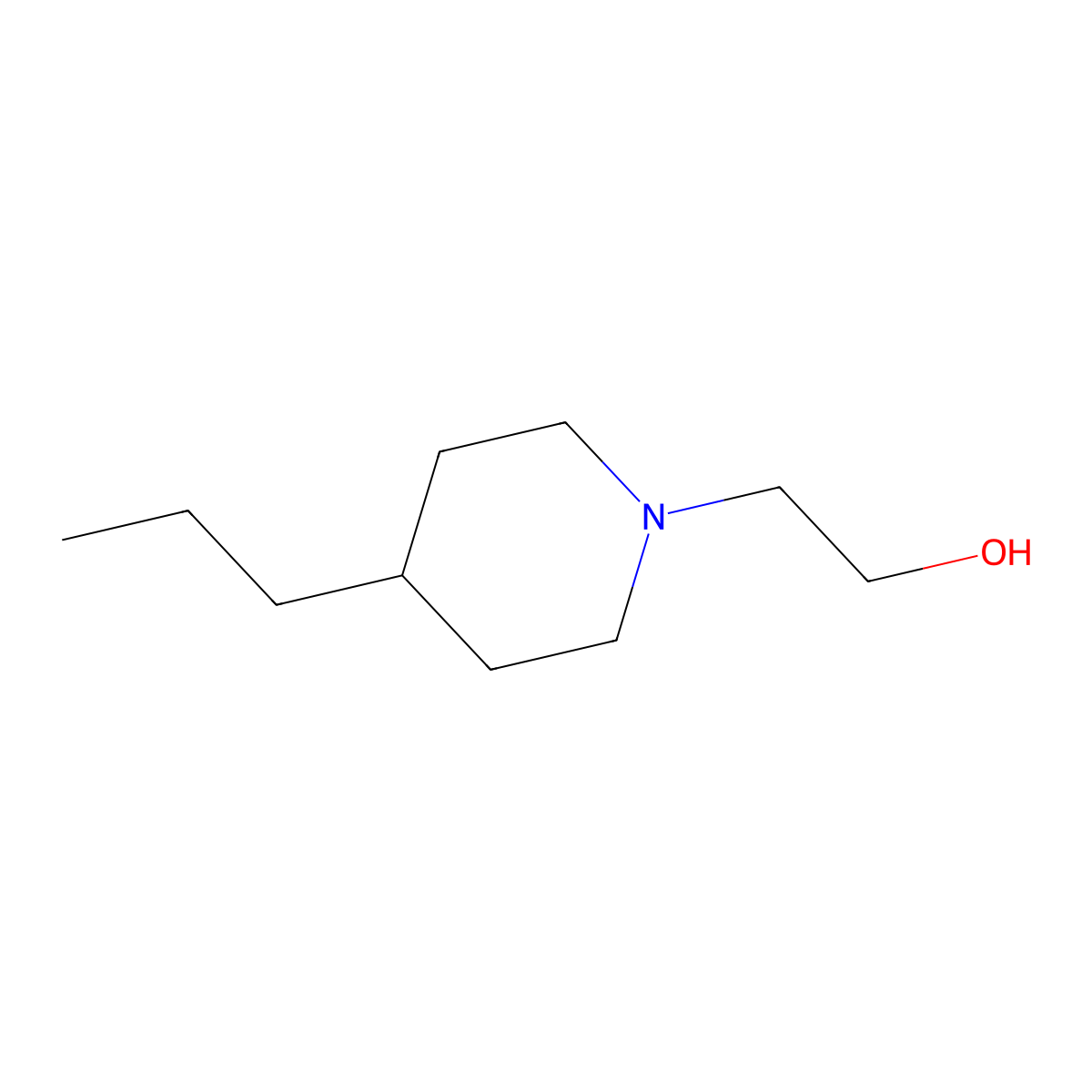 2-(4-Propylpiperidin-1-yl)ethanol molecular structure, CAS 158937-76-9