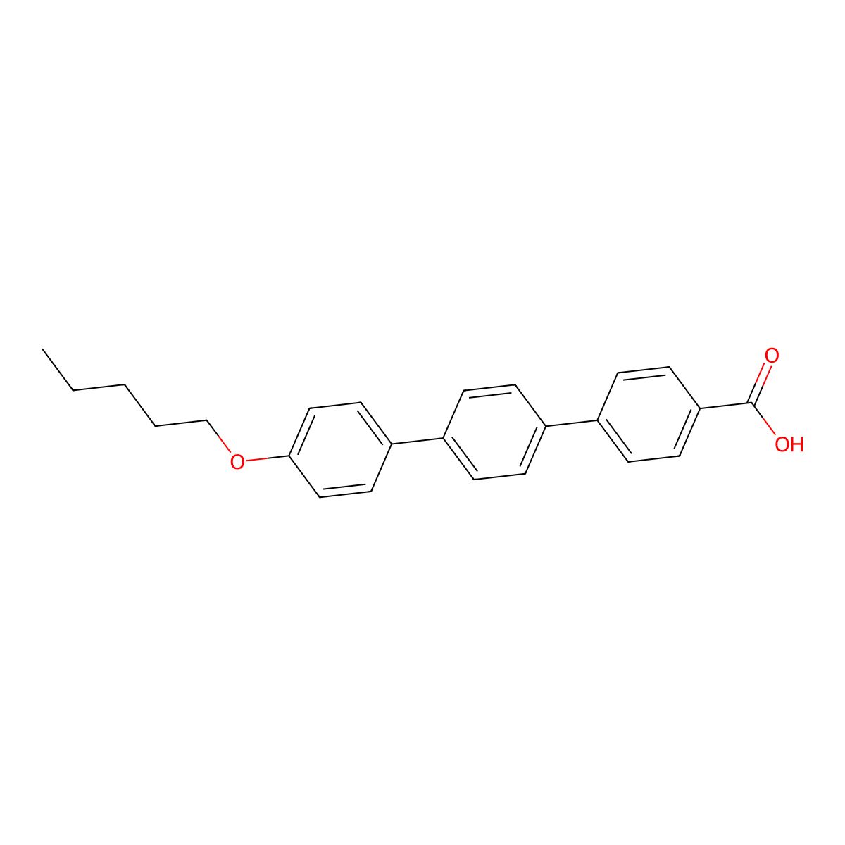 158938-08-0 4-N-Pentoxyterphenyl-carbonic acid molecular structure, CAS 158938-08-0