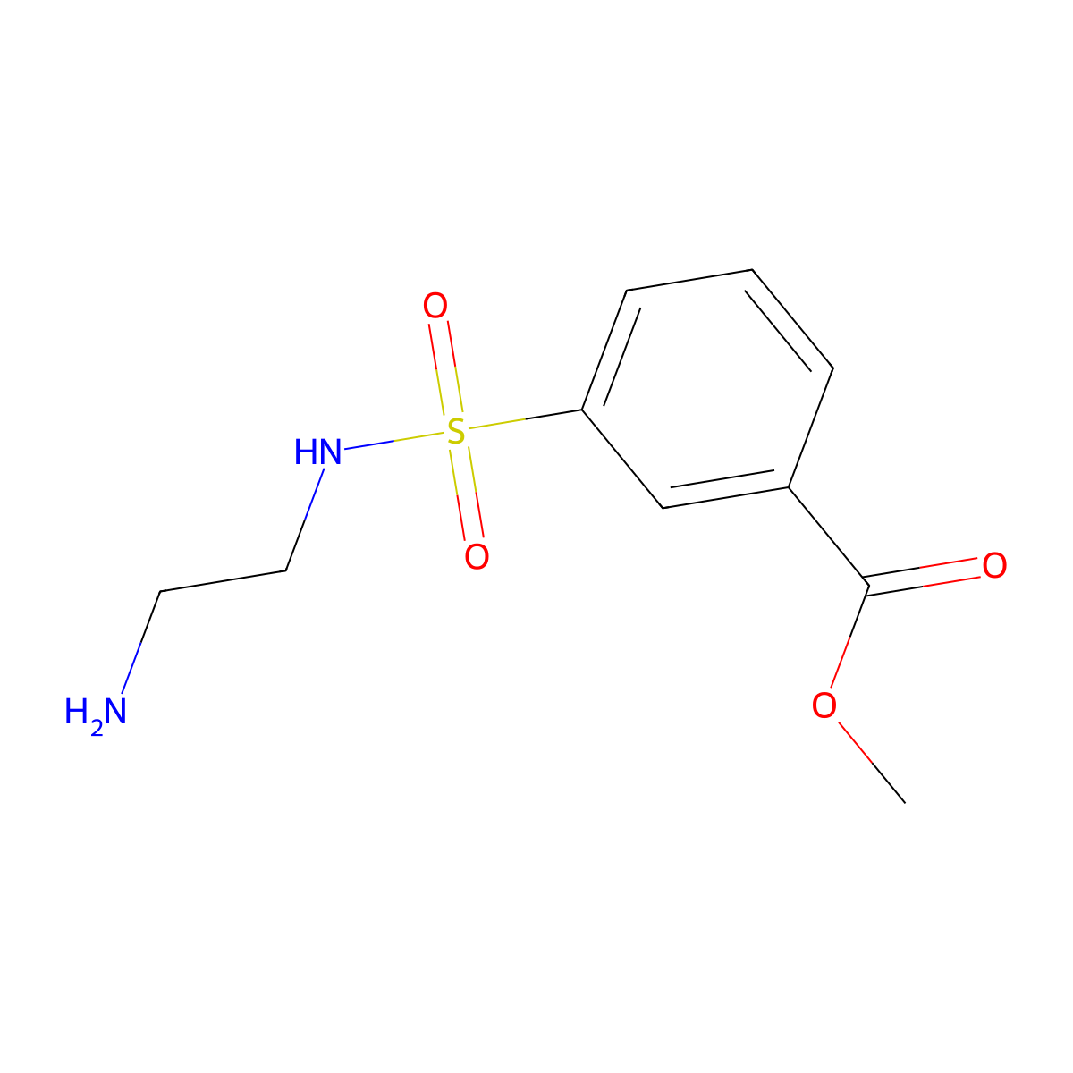 Methyl 3-[(2-aminoethyl)sulfamoyl]benzoate molecular structure, CAS 1589436-58-7