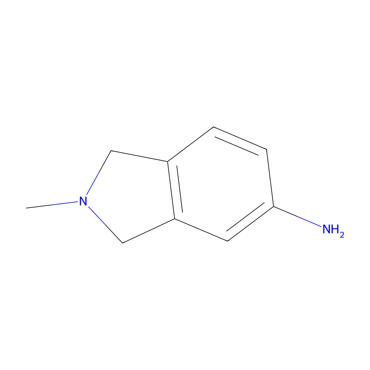 2-methyl-2,3-dihydro-1H-isoindol-5-amine molecular structure, CAS 158944-67-3