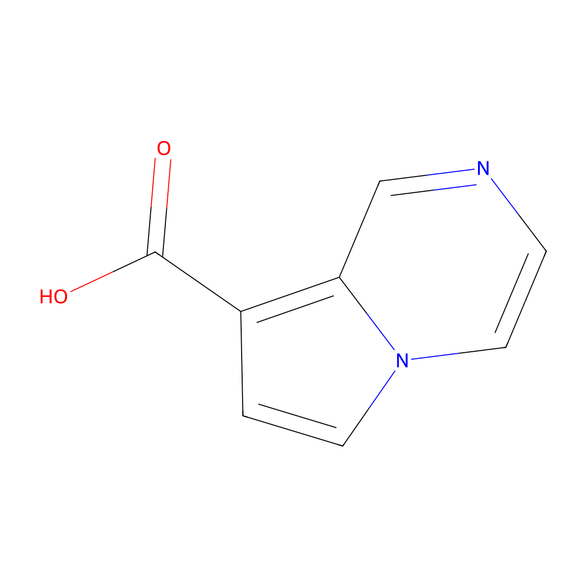 Pyrrolo(1,2-a)pyrazine-8-carboxylic acid molecular structure, CAS 158945-78-9