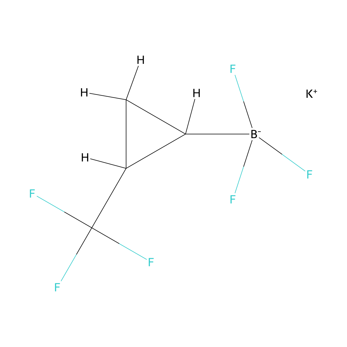 Potassium trifluoro[2-(trifluoromethyl)cyclopropyl]boranuide molecular structure, CAS 1589485-37-9