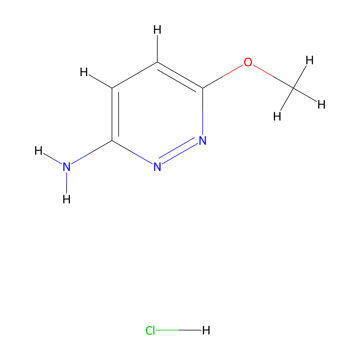 6-Methoxypyridazin-3-amine-hydrogen chloride (1/1) molecular structure, CAS 1589503-98-9