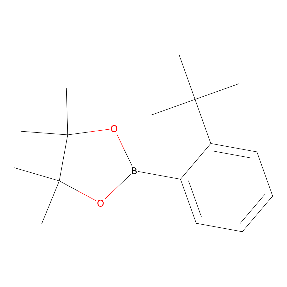2-(2-Tert-butylphenyl)-4,4,5,5-tetramethyl-1,3,2-dioxaborolane molecular structure, CAS 1589507-60-7