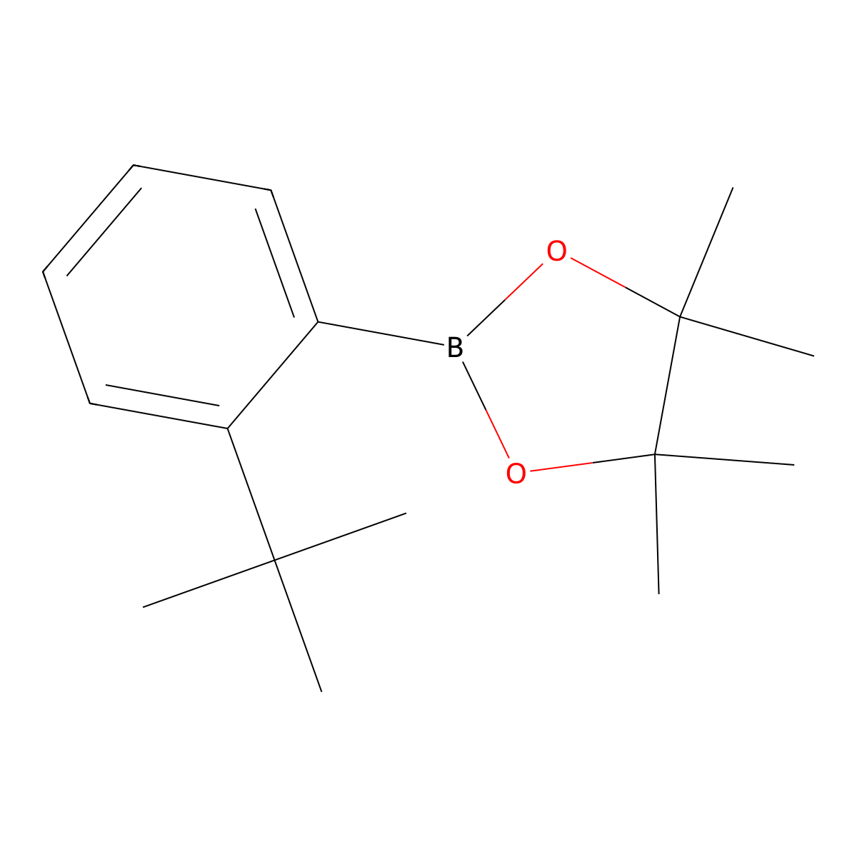 2-(2-Tert-butylphenyl)-4,4,5,5-tetramethyl-1,3,2-dioxaborolane molecular structure, CAS 1589507-60-7