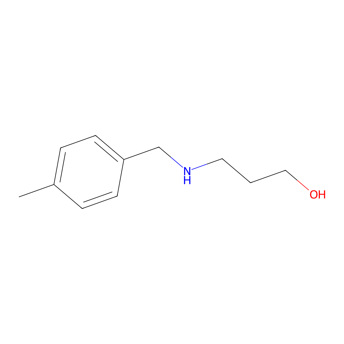 3-[(4-Methylbenzyl)amino]propan-1-OL molecular structure, CAS 158951-54-3